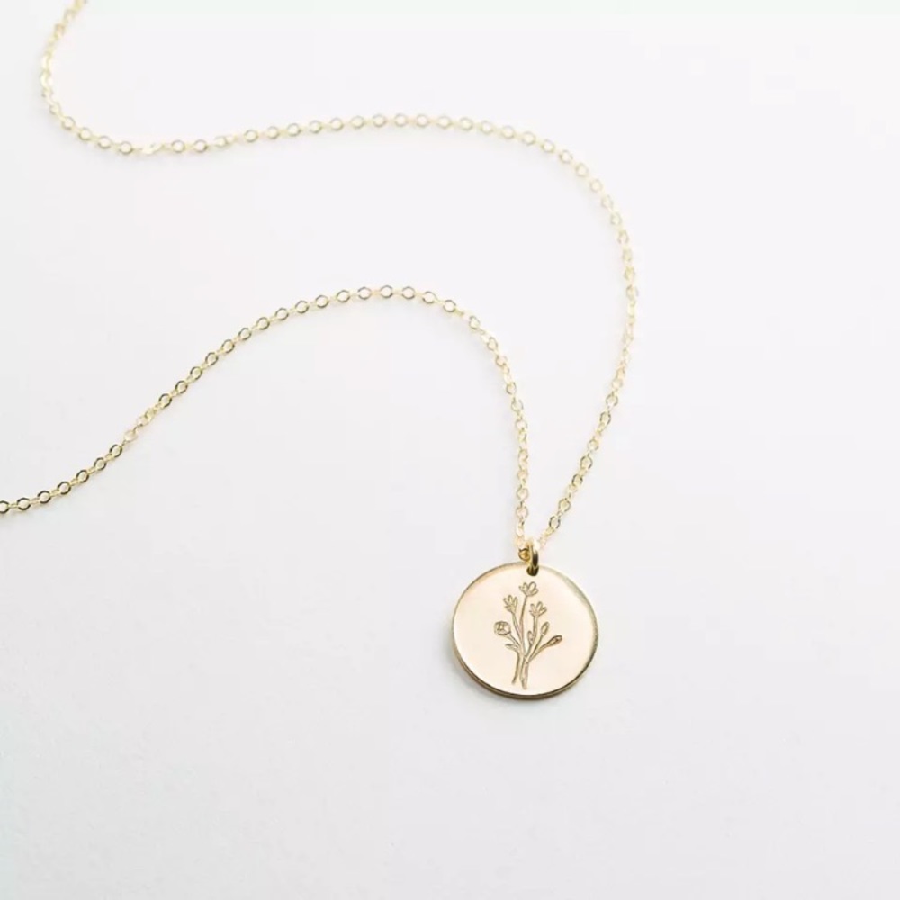 “Lila” Wildflower Bohemian/Indie Pendant Necklace - Picture 2 of 4